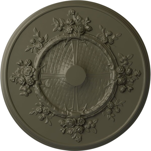 Ekena Millwork Flower Ceiling Medallion (Fits Canopies up to 3 7/8"), Hand-Painted Witch Hazel, 27"OD x 1 1/8"P CM27FLWHF - main
